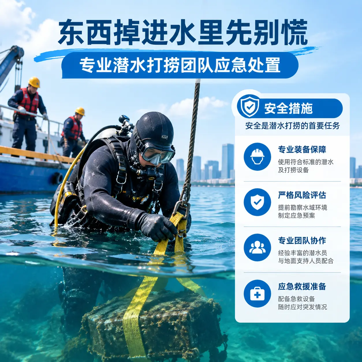 韶关东西掉进水里先别慌，专业潜水打捞团队应急处置